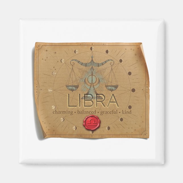 Imán ZODIAC - Libra - Magnet (Frente)