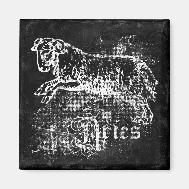 Imán Zodiac Vintage Aries (Frente)