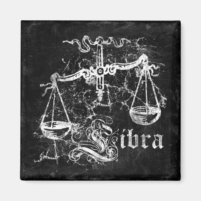 Imán Zodiac Vintage Libra (Frente)