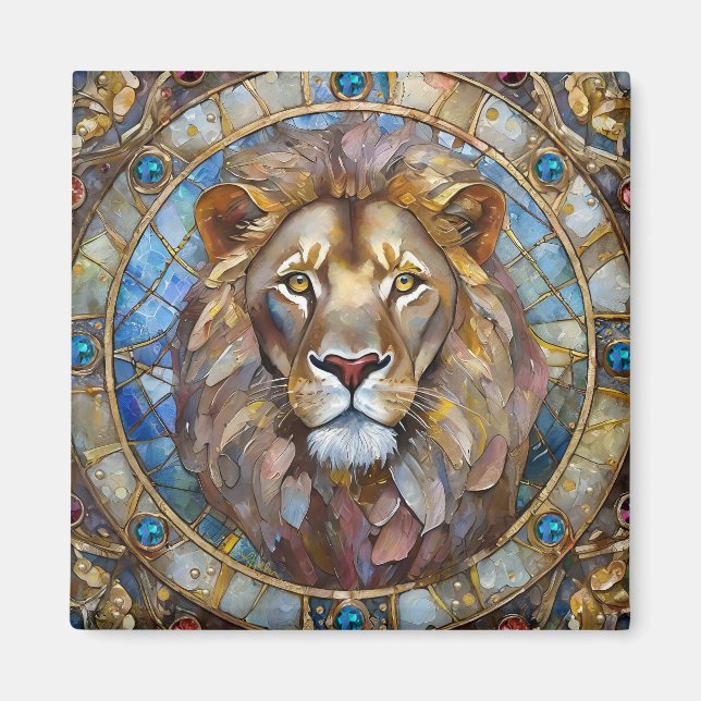 Imán Zodíaco - Leo el León (Frente)