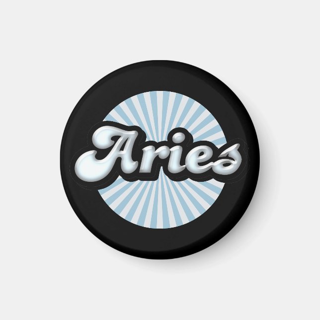 Imán Zodiaco Retro Aries (Frente)