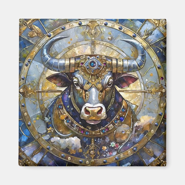 Imán Zodiaco - Taurus El Toro (Frente)