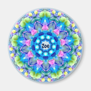 Imán ZOE ~ Fractal del patrón personalizado de Pascua ~