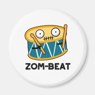 Imán Zom-beat Funny Halloween Zombie Drum Pun