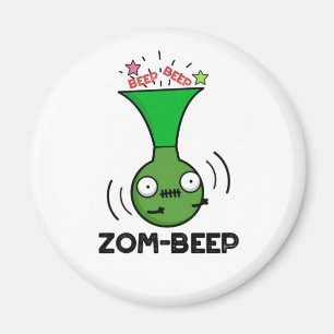 Imán Zom-beep Funny Halloween Zombie Honker Pun