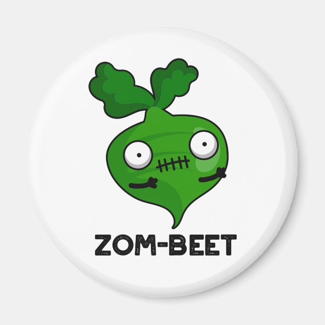 Imán Zom-beet Funny Halloween Zombie Beet Pun (Frente)
