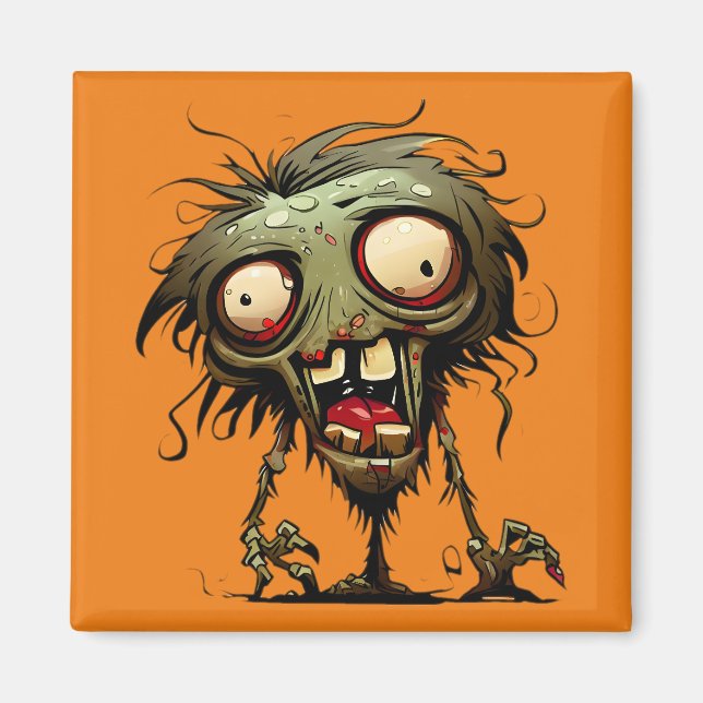 Imán Zombie amusant - Happy Halloween (Frente)