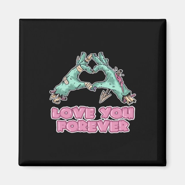 Imán Zombie Classic - Skeleton Heart And Hands (Frente)