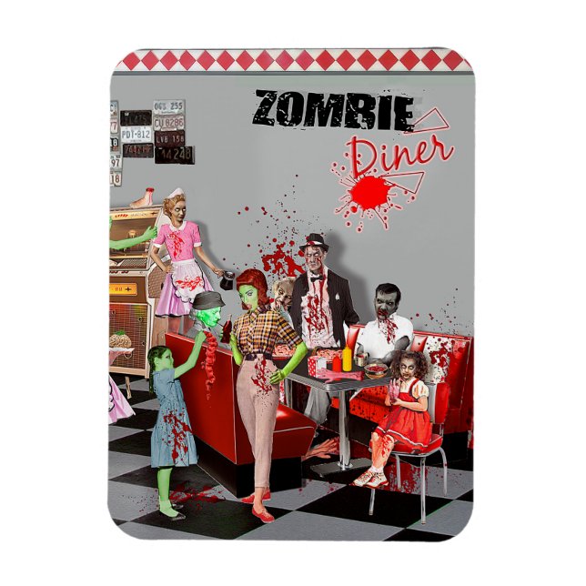 Imán Zombie Diner (Vertical)