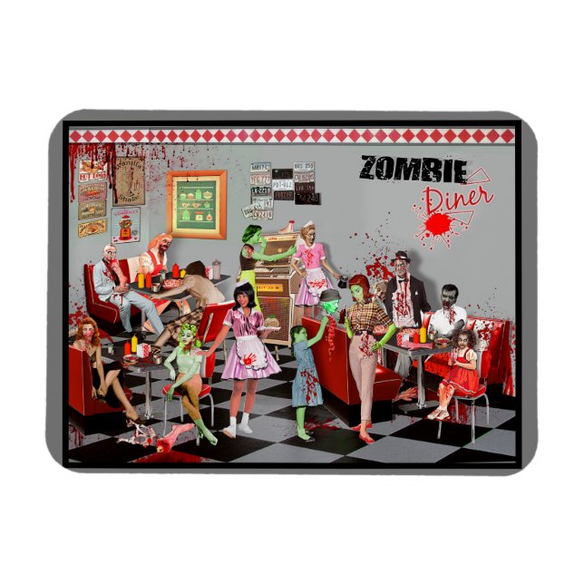 Imán Zombie Diner (Horizontal)