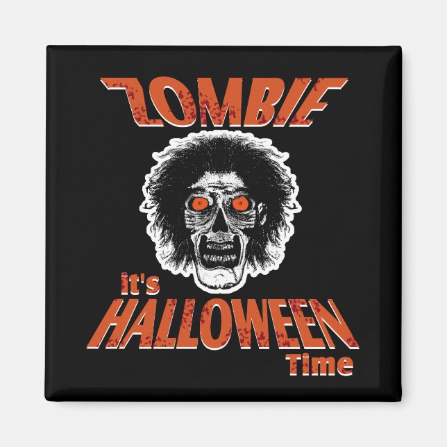 Imán ZOMBIE es hora de Halloween (Frente)