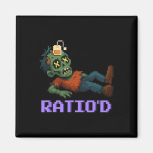 Imán Zombie Gamer Teag Npc Pixelado Ratioado Halloween