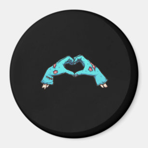 Imán Zombie Hands Heart Halloween Spooky