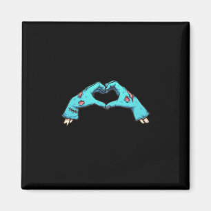 Imán Zombie Hands Heart Halloween Spooky