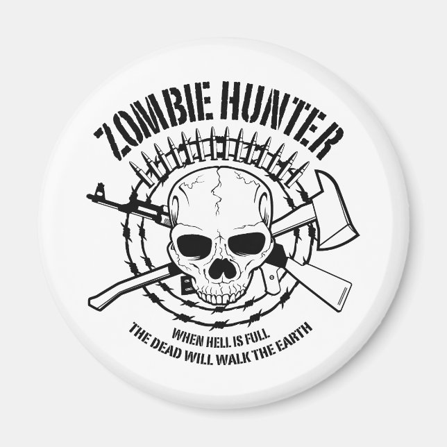 Imán Zombie Hunter Magnet (Frente)