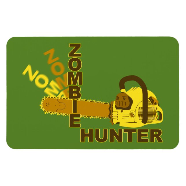 Imán Zombie Hunter Magnet (fondo verde) (Horizontal)