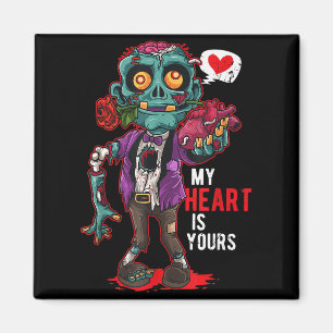 Imán Zombie San Valentín Mi corazón te pertenece