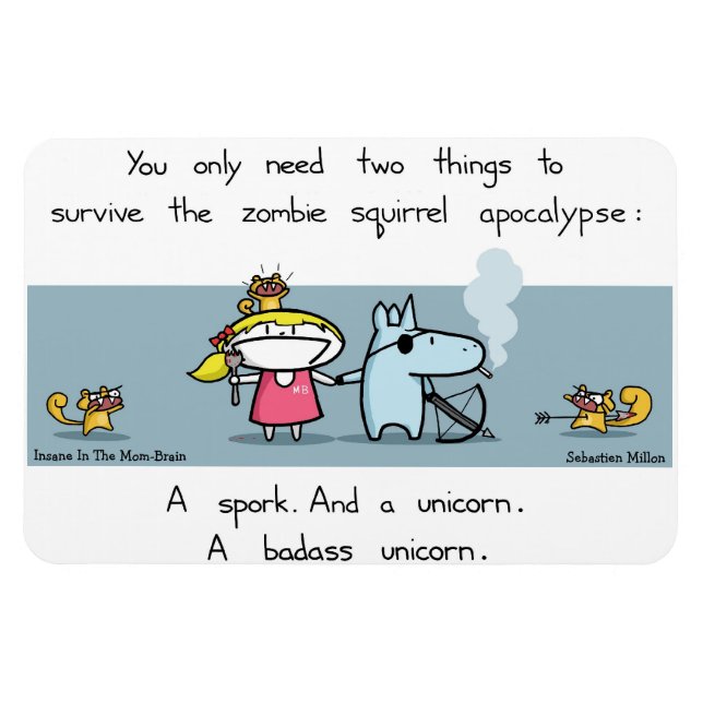Imán Zombie Squirrel Apocalypse Magnet (Horizontal)