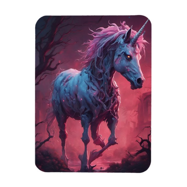 Imán Zombie Unicorn (Vertical)