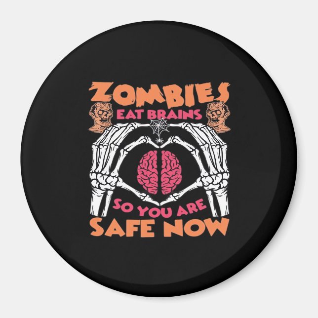 Imán Zombies comen cerebros clásicos (Frente)