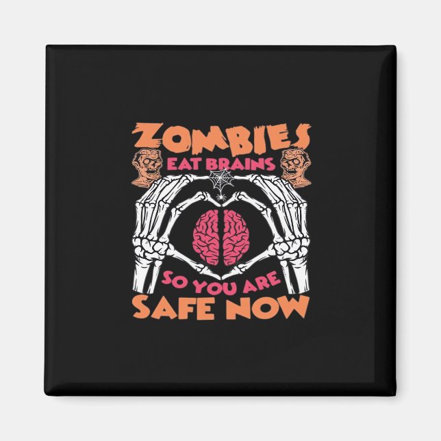 Imán Zombies comen cerebros clásicos (Frente)