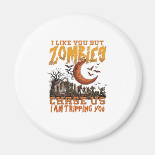 Imán Zombies nos persiguen Halloween Cementerio Luna Cr