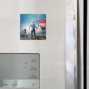 Imán Zombis de los alegres ojos brillantes de Halloween