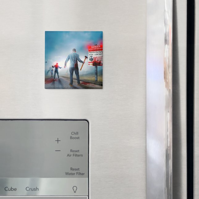 Imán Zombis de los alegres ojos brillantes de Halloween (In situ (nevera))