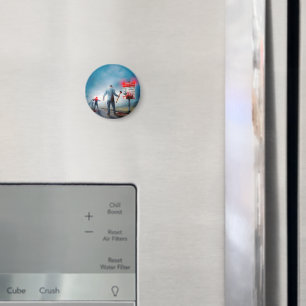 Imán Zombis de los alegres ojos brillantes de Halloween