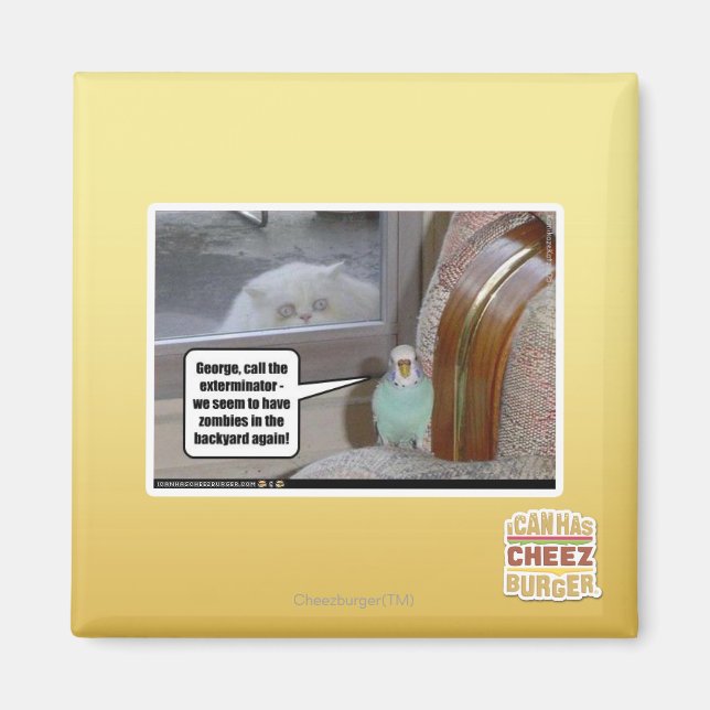 Imán Zombis en el patio trasero (Frente)