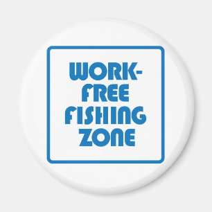 Imán Zona de pesca libre de trabajo