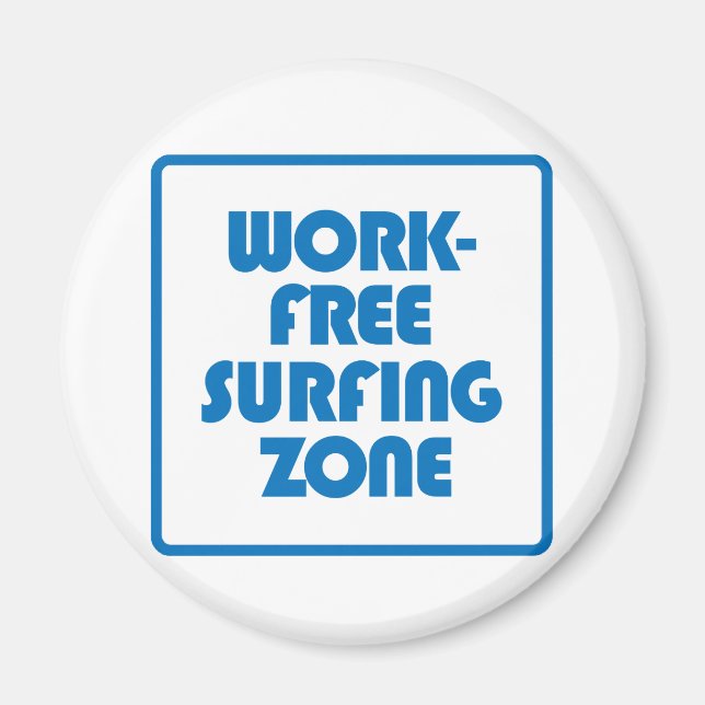 Imán Zona de Surfing libre de trabajo (Frente)