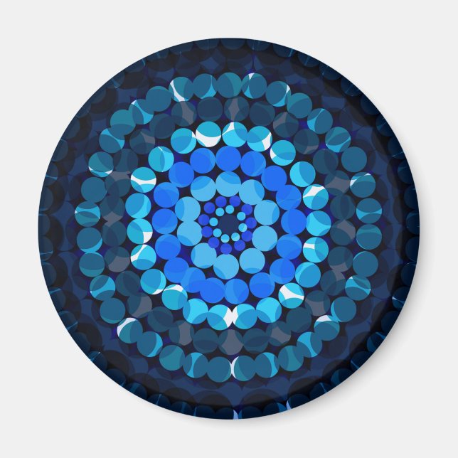 Imán Zonas esporádicas azules, (Frente)