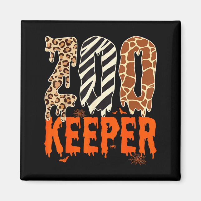 Imán Zookeeper Funny Halloween Costume Zoo Keeper Anima (Frente)