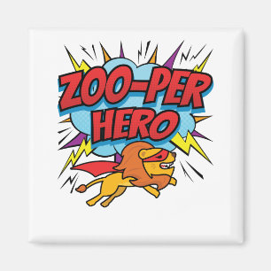 Imán Zookeeper Zoo per Hero Superhéroe