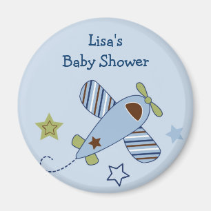 Imán Zoom a lo largo del avión Baby Shower Favor Magnet
