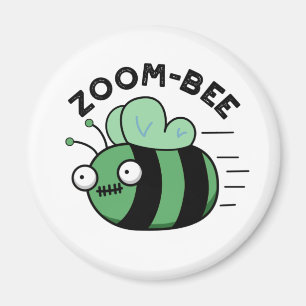 Imán Zoom-bee Funny Halloween Zombie Bee Pun