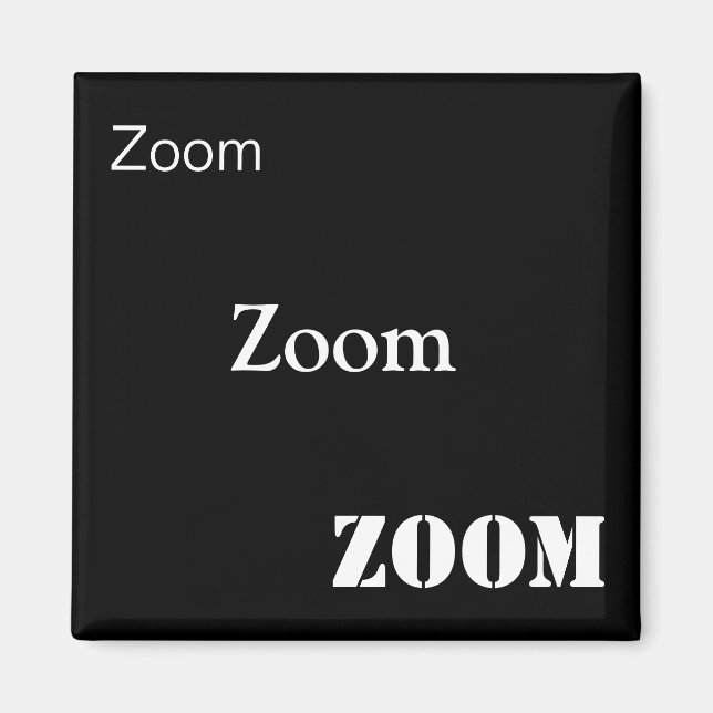 Imán Zoom, Zoom, Zoom (Frente)