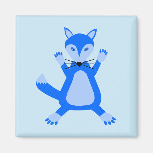 Imán Zorro de niño pequeño azul