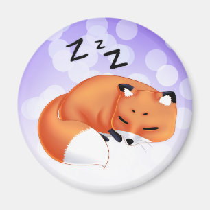 Imán Zorro lindo del dibujo animado el dormir de Kawaii