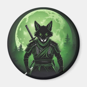 Imán Zorro negro de silueta