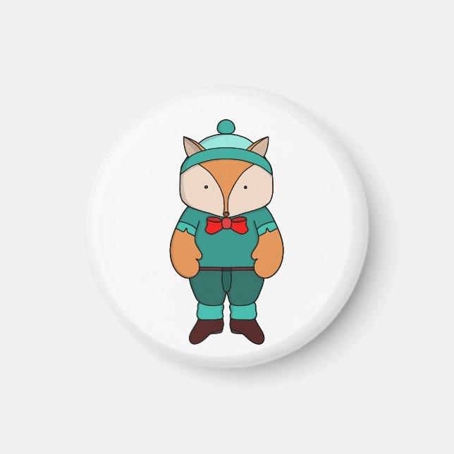 Imán Zorro verde lindo (Frente)