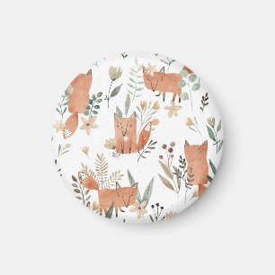 Imán zorros en praderas: sin foco acuarela