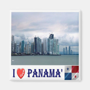 Imán zPA001 PANAMA, I Love, Skyline, America, Fridge