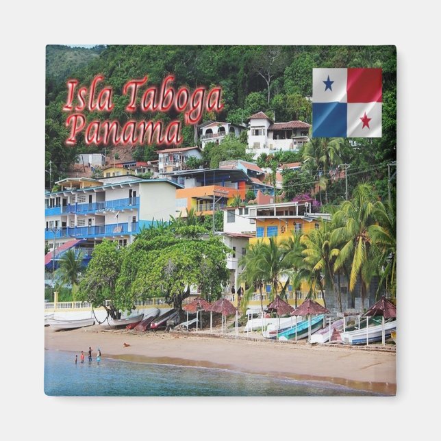 Imán zPA007 PANAMA, isla Taboga, Estados Unidos, Fridge (Frente)