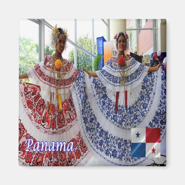 Imán zPA011 PANAMA, Empolleradas panameñas, Fridge, (Frente)