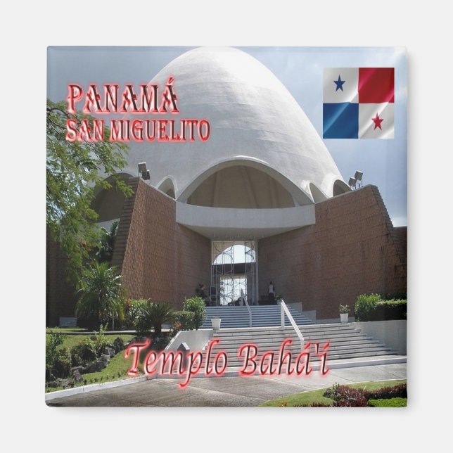 Imán zPA012 PANAMA, Templo Bahá'í en San Miguelito, (Frente)
