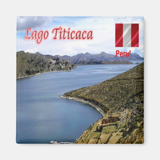 Imán zPE0013 LAKE TITICACA, Perú, América, Fridge (Frente)
