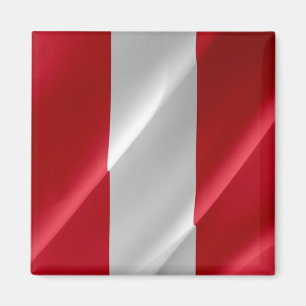 Imán zPE002 PERU, Bandera ondulante peruana, América, F