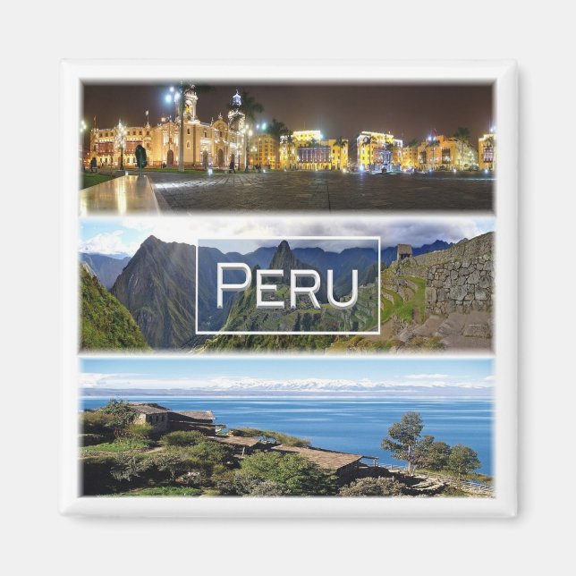 Imán zPE007 PERU, Mosaic, América, Fridge (Frente)
